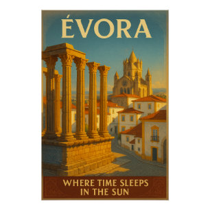 Poster Évora, Portugal Voyage