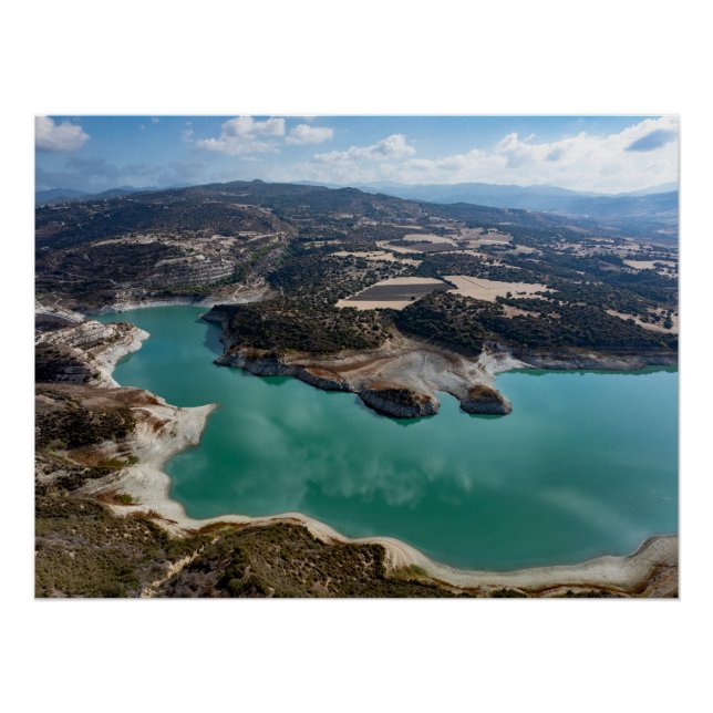 Poster Evretou Resevoir, Paphos, Chypre (Devant)