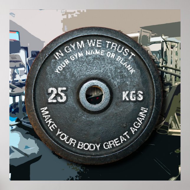 Poster Exercice de fitness du propriétaire du gymnase Poi (Devant)