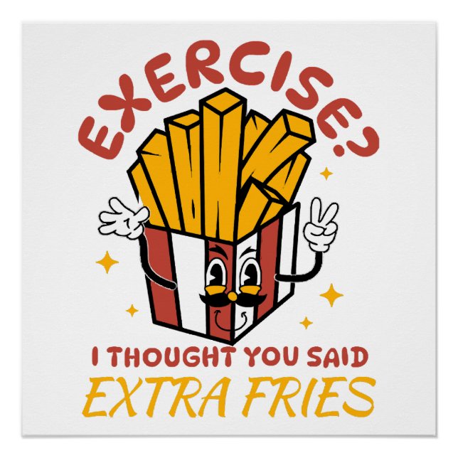 Poster Exercice Je Pensais Que Vous Aviez Dit Frites Supp (Devant)