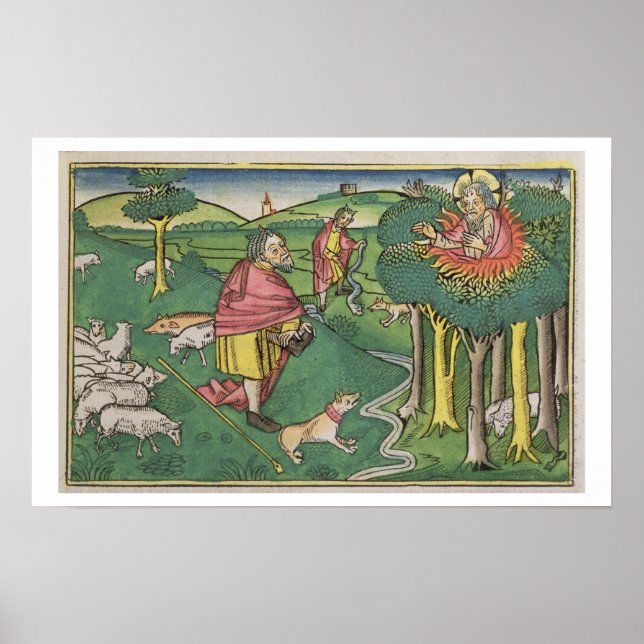 Poster Exode 3 1-22 The Burning Bush et Exode 4 1-4 G (Devant)