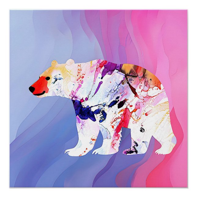 Poster Explorateur Arctique Pastel à l'aquarelle       (Devant)