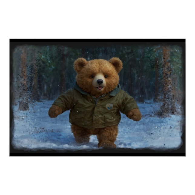 Poster Exploration de l'ours en peluche pour enfants (Devant)