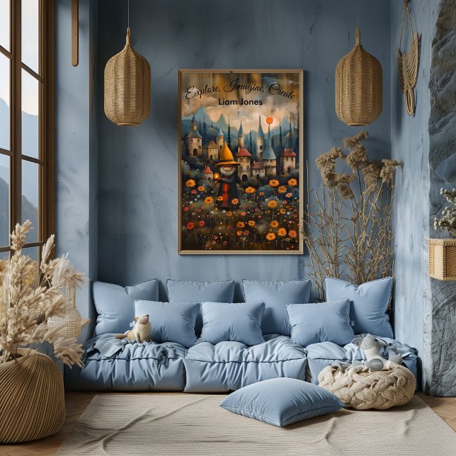 Poster Explore, Imagine, Create Póster Motivador Infantil (Créateur téléchargé)