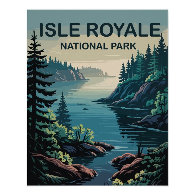 Poster Explorez Isle Royale Le paradis éloigné du Michiga (Devant)