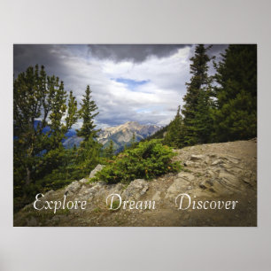 Poster Explorez rêveur découvrent le randonnée