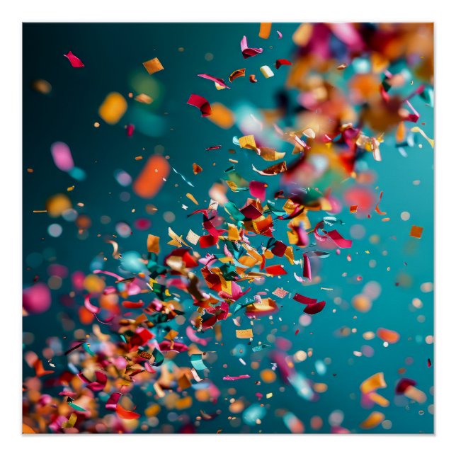 Poster Explosion de Confetti (Devant)