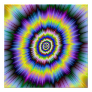 Poster Explosion de couleur L'affiche Zazzle Parfait