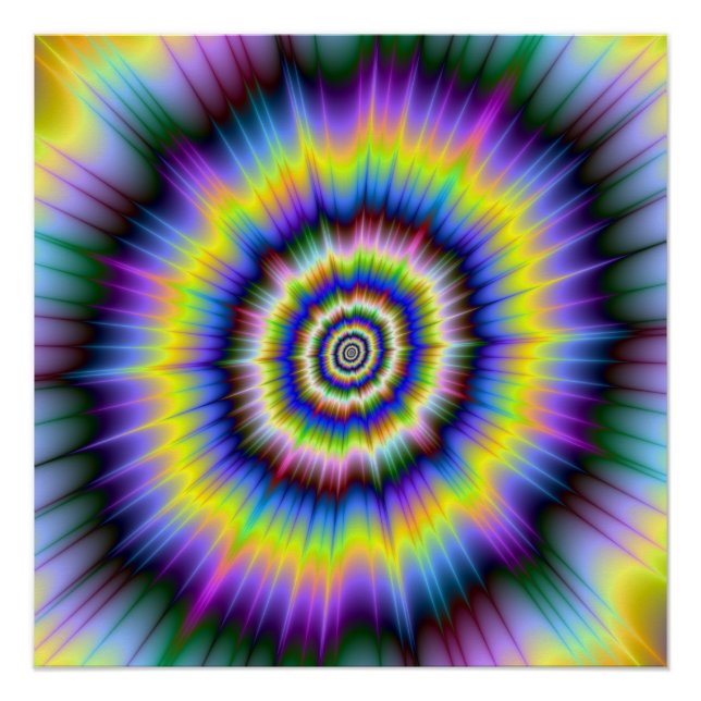 Poster Explosion de couleur L'affiche Zazzle Parfait (Devant)