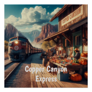 Poster Express de canyon de cuivre