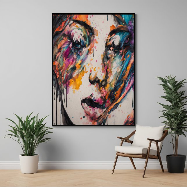 Poster Expression Abstraite Vibrante – Tomber en Amour Ar (Créateur téléchargé)