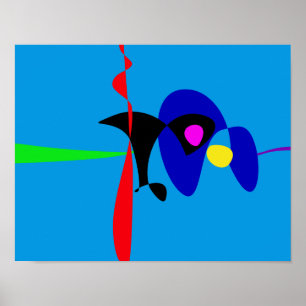 Poster Expressionnisme Abstrait Art numérique simple