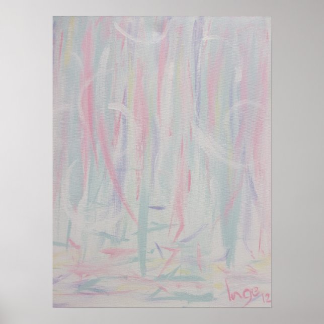 Poster Expressionnisme Abstrait Pinceau Peinture II (Devant)