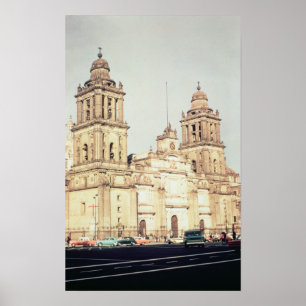 Poster Extérieur de la cathédrale de Mexico