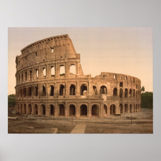 Poster Extérieur du Colisée, Rome, Italie