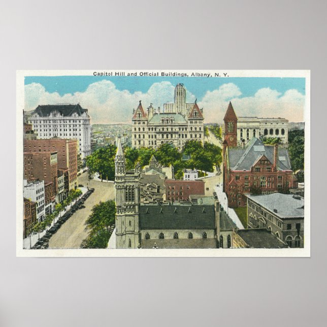 Poster Exterior View of Capitol Hill and Official (Devant)