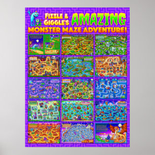 Poster Extraordinaire du Monster Maze de Fizzle & 