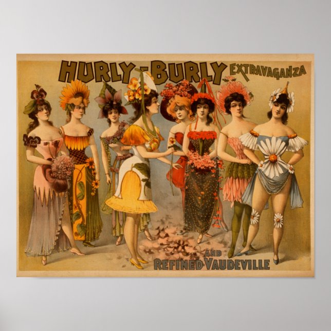 Poster Extravaganza Hurly Burly et Vaudeville raffinée (Devant)