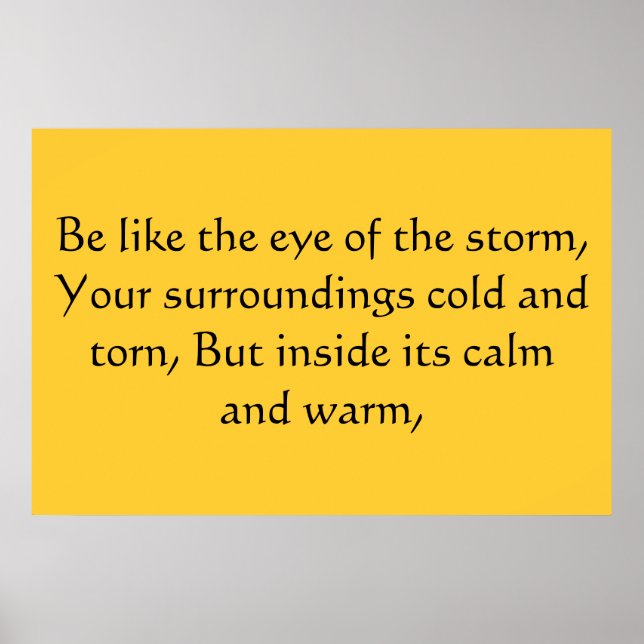 Poster Eye of the storm (Devant)