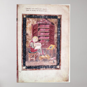 Poster Ezra écrivant les livres sacrés