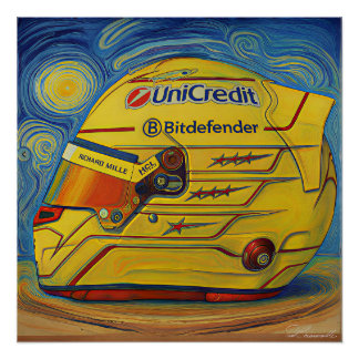 Poster F1 Lewis Helmet