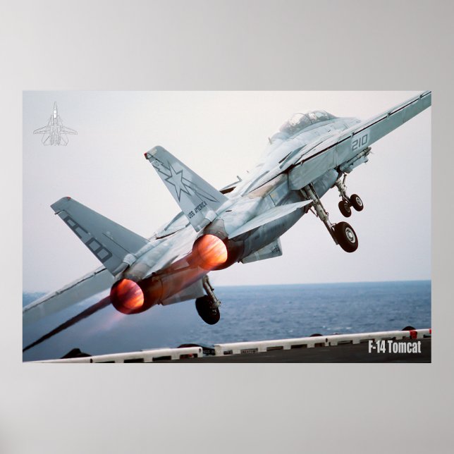 POSTER F-14 TOMCAT "APRÈS-BRÛLEUR" (Devant)