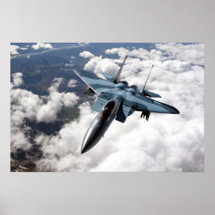 Poster F-15C au-dessus d'affiche de l'Alaska