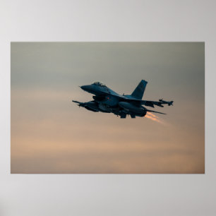 Poster F-16 Aéronefs de Faucon de combat