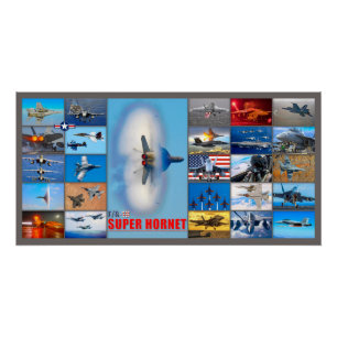 POSTER F/A-18 SUPER HORNET "MONTAGE"