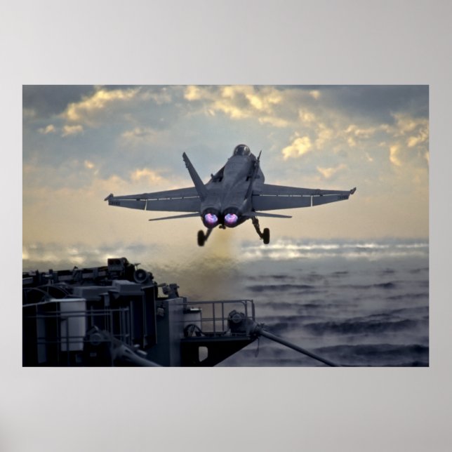 Poster FA-18 décolle de l'USS Stennis (Devant)