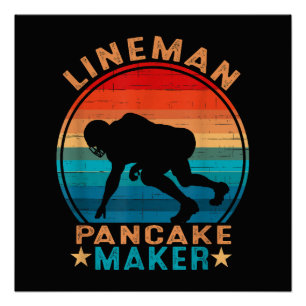 Poster Fabricant de crêpes Lineman - Football américain