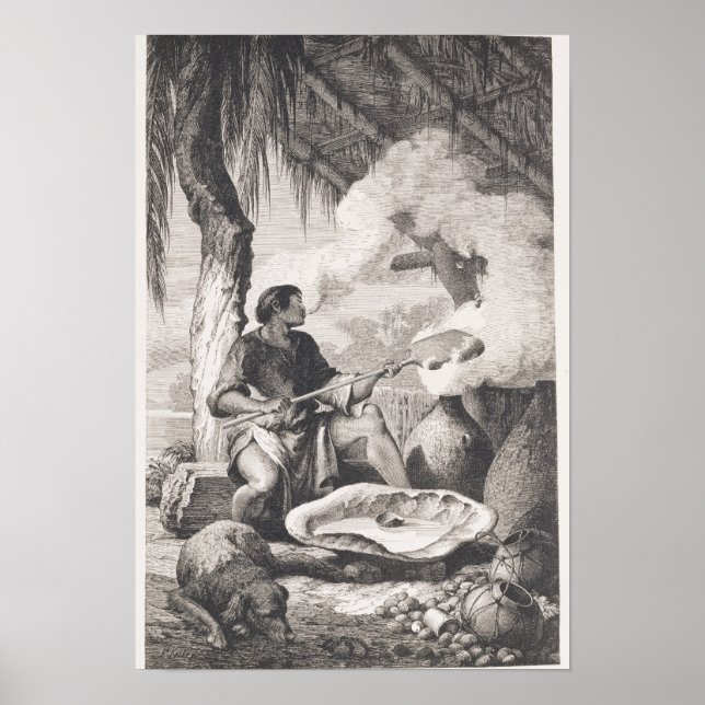 Poster Fabrication de caoutchouc en Inde (Devant)