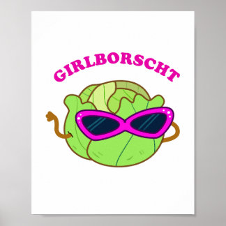 Poster Fabulous Girlborscht Vegetable Pun