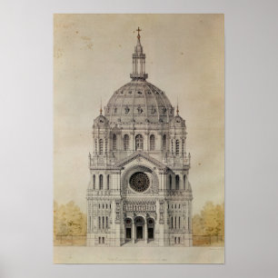 Poster Façade occidentale de l'église de St Augustin
