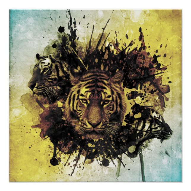 Poster face de lion (Devant)