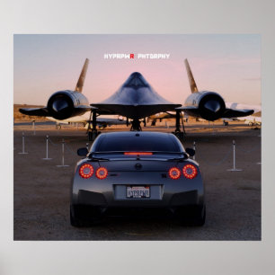 Poster "Facebook" Nissan GT-R Sur un SR-71