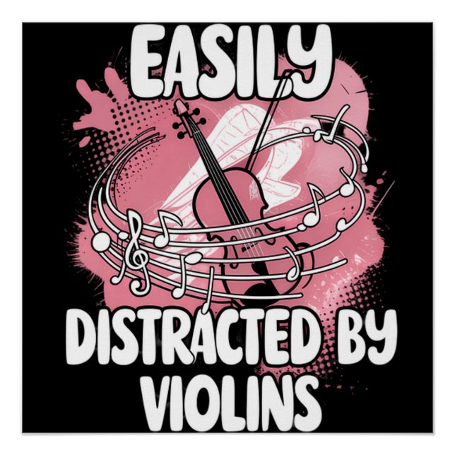 Poster Facilement Distrait Par Les Violons (Devant)
