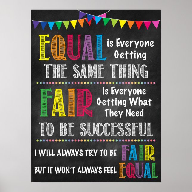 Poster Fair Vs Equal Classroom (Devant)