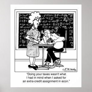 Poster Faire les impôts des enseignants pour le crédit su