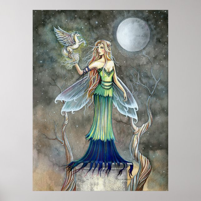 Poster Fairy and Tiny Pegasus de Molly Harrison (Devant)