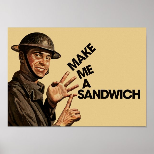 Poster Fais-moi un sandwich (Devant)