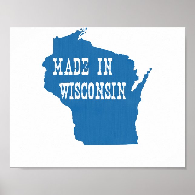 Poster Fait Dans Le Wisconsin (Devant)
