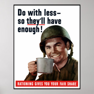 Poster Faites avec moins pour qu'ils aient assez — fronti