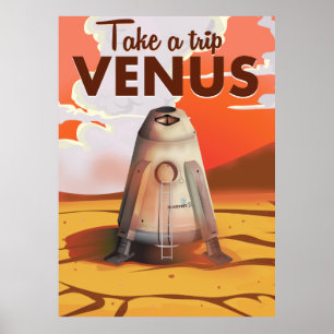 Poster Faites un voyage à l'affiche de voyage de Vénus.