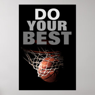 Poster Faites votre meilleur modèle de basket-ball