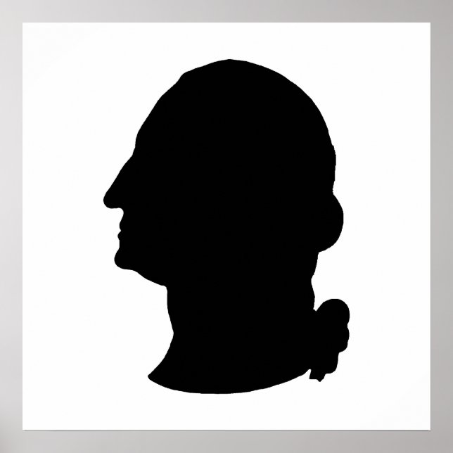 Poster Faites votre propre George Washington Silhouette (Devant)