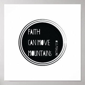 Poster "Faith can move mountains" Bible verse