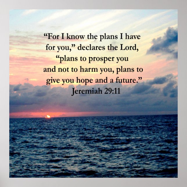 POSTER FAITH IN JEREMIAH 29:11 (Devant)