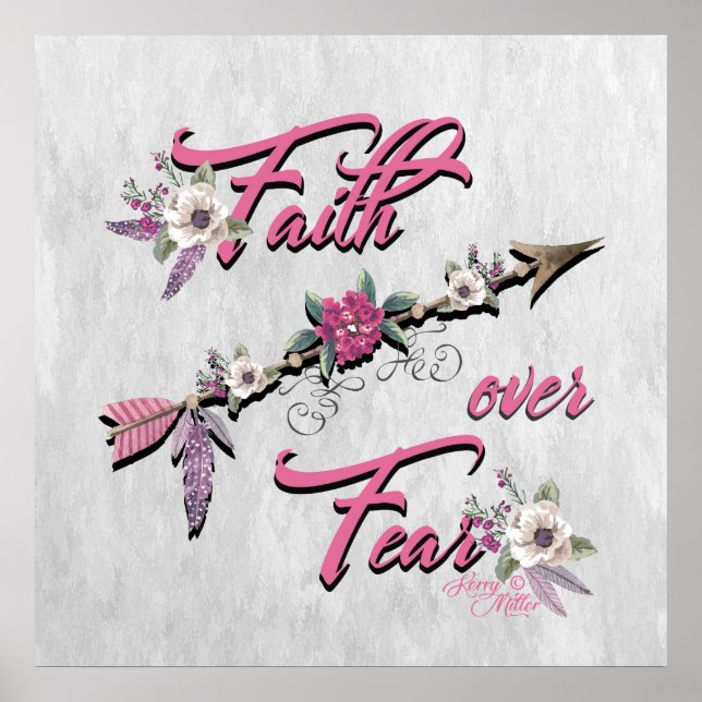 Poster Faith Over Fear (Devant)