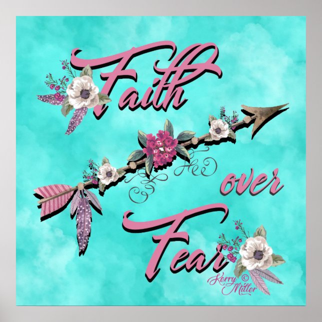 Poster Faith Over Fear (Devant)